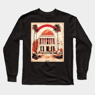 Abydos Temple Egypt Vintage Poster Tourism Long Sleeve T-Shirt